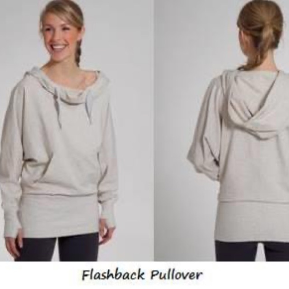 Lululemon Flashback pullover in Heathered Ivory